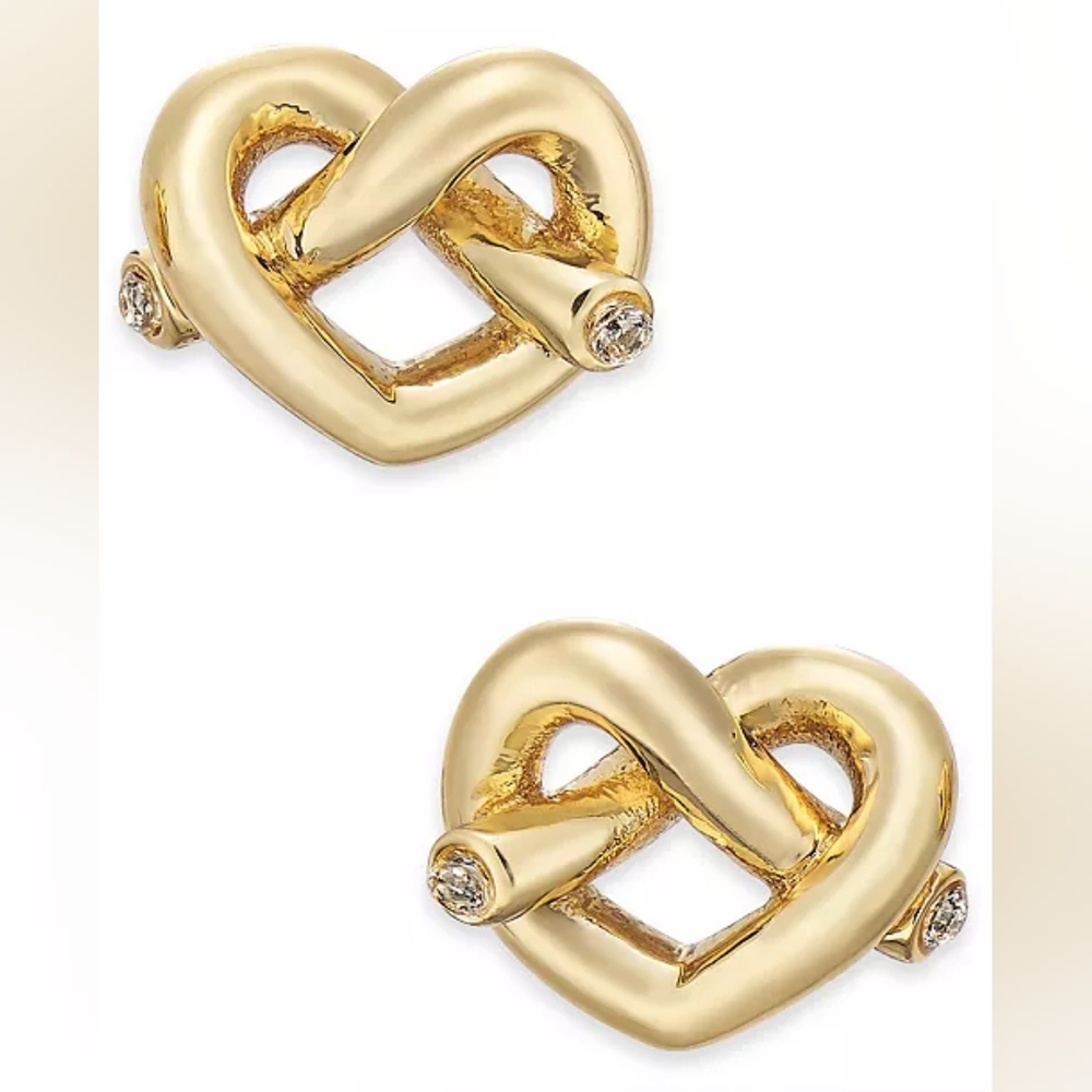 Kate Spade Loves Me Knot Stud Earrings, New In Box, Love Knot🖤♤🖤